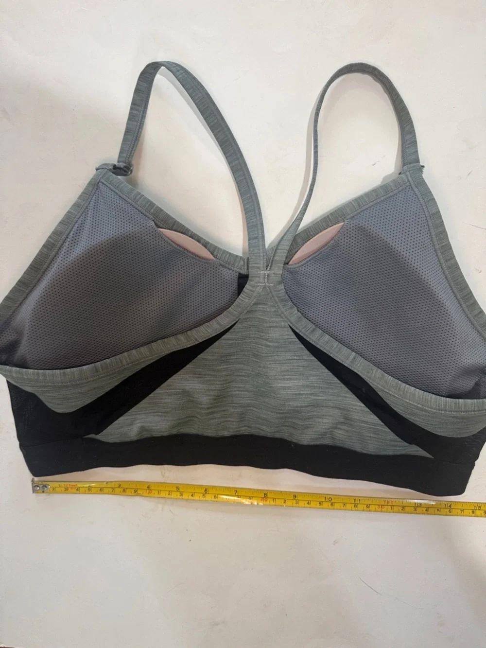 NIKE Dri-Fit Indy Light Gray Black Sports Bra $40 XXL EUC KL